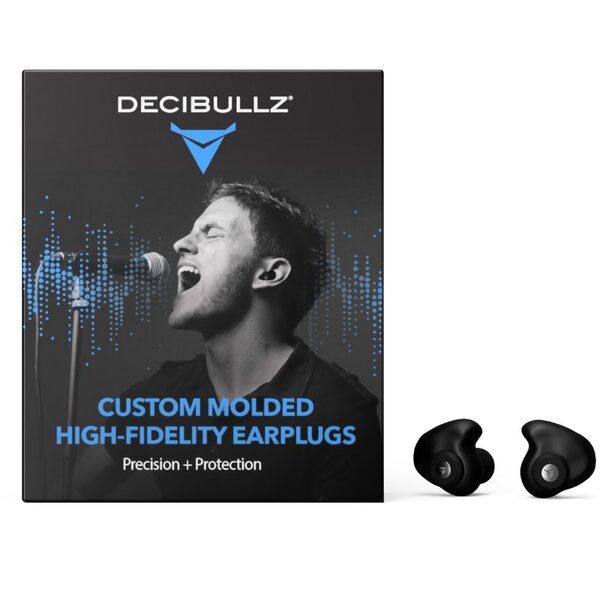 Bouchons d'oreilles sur-mesure professionnels musique - decibullz high fidelity pro