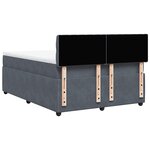 vidaXL Sommier à lattes de lit et matelas Gris foncé 140x200cm Velours