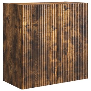 vidaXL Armoire Murale Chêne fumé 59 x 31 x 60 cm Bois d'ingénierie