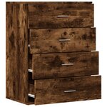 vidaXL Buffet chêne fumé 60x39x80 cm bois d'ingénierie