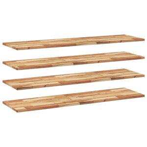 vidaXL Étagères flottantes 4 Pièces 120x40x2 cm acacia massif à l'huile