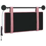 vidaXL Tête de lit suspendue Avec lumière LED Rose Velours