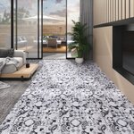 vidaXL Planches de plancher PVC 5 02 m² 2 mm Autoadhésif Motif de gris
