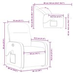 vidaXL Fauteuil inclinable de massage Marron foncé Tissu