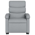 vidaXL Fauteuil inclinable électrique gris clair tissu