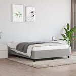Vidaxl cadre de lit gris clair 140x190 cm tissu