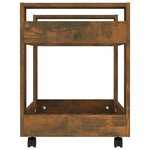 vidaXL Chariot de bureau Chêne fumé 60x45x60 cm Bois d'ingénierie