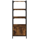 vidaXL Bibliothèque à 3 niveaux chêne fumé 41x30x109 5 cm