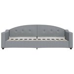 vidaXL Lit de jour avec lit gigogne gris clair 80x200 cm tissu