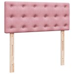 vidaXL Cadre de lit ottoman avec matelas rose 120x200 cm velours