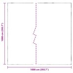 vidaXL Bâche avec œillets Transparent 10 x 10 m Polyéthylène