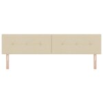 vidaXL Tête de lit avec tête de lit Crème 200 cm Cuir synthétique