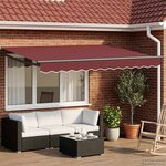 vidaXL Store rétractable manuel avec LEDs 3 5 x 2 5 m