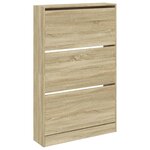 vidaXL Armoire à chaussures chêne sonoma 80x21x125 5cm bois ingénierie