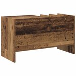 vidaXL Meuble à vinyles avec étagère Bois ancien 78 5 x 35 x 45 cm