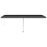 vidaXL Auvent manuel rétractable avec LED 600x350 cm Anthracite