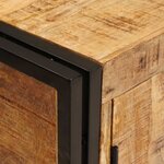 vidaXL Meuble sous-vasque de salle de bain Bois de mangue massif  fer