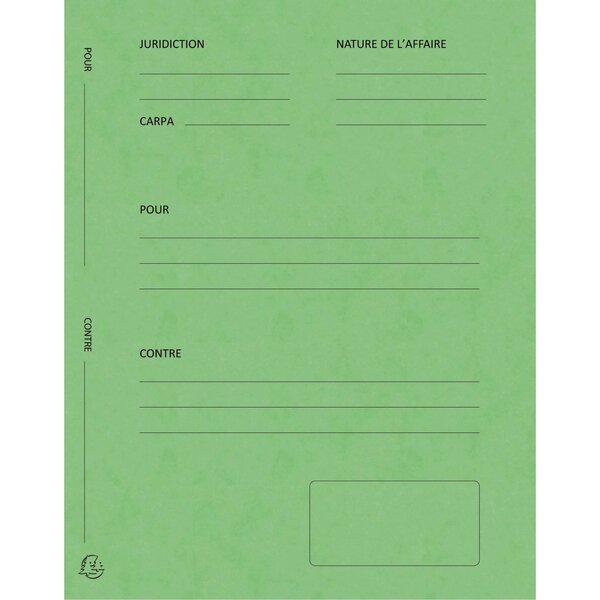 Paquet De 25 Dossiers De Plaidoirie Pour/contre Carte Lustrée 25x32cm - Tilleul - X 5 - Exacompta