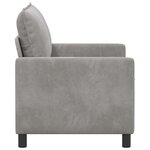 vidaXL Canapé Gris clair 126 x 81 x 87 5 cm Velours