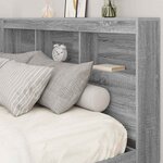 vidaXL Lit Bibliothèque Sonoma gris 160 x 200 cm Bois d'ingénierie