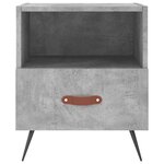 vidaXL Tables de chevet 2Pièces gris béton 40x35x47 5cm bois d’ingénierie