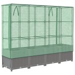 vidaXL Jardinière surélevée avec housse aspect rotin 160x40x138 cm