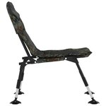 vidaXL Chaise de pêche avec pieds à boue réglables pliable camouflage