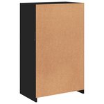 vidaXL Armoire latérale avec lumières LED noir bois d'ingénierie