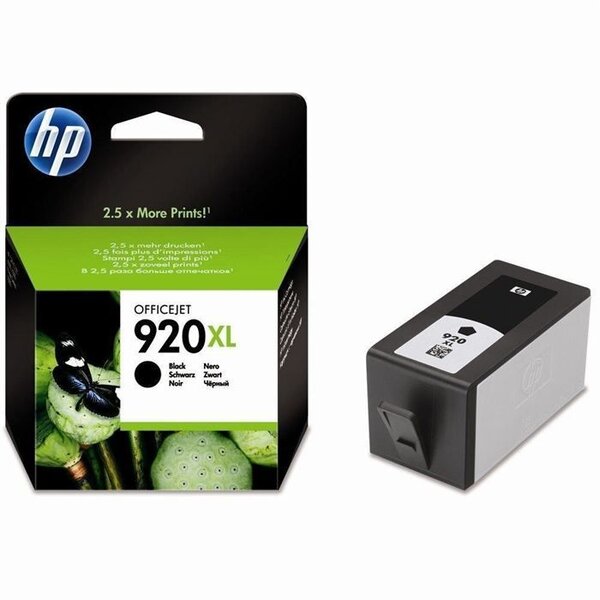 Hp 920xl cartouche d'encre noire grande capacité authentique pour hp officejet 6000/6500/7000/7500 (cd975ae)