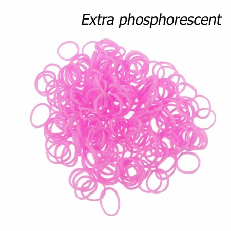 200 élastiques Loom Extra phosphorescent Rose neon - Loom