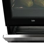 BEKO FSS57100GAC - Cuisiniere pose libre - 4 foyers vitrocéramiques - Four convection - 65 L - L 50 x H 85 cm - Gris anthracite