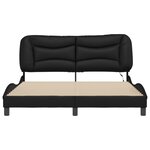 vidaXL Cadre de lit avec LED sans matelas noir 160x200 cm