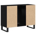 vidaXL Vanité en chêne noir Chêne noir MDF Moyen Vanité salle de bain