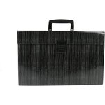 Valisette Trieur Carton Pélliculé 16 compartiments Soufflets 11 cm Noir FAST