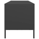 vidaXL Meuble TV noir 135x39x43 5 cm acier laminé à froid