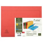 Paquet de 10 chemises à poche Forever en carte recyclée 290g, assortis vif EXACOMPTA