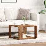 vidaXL Table basse Bois ancien 51.5 x 51.5 x 30 cm Bois d'ingénierie