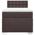 vidaXL Sommier à lattes de lit avec matelas Marron foncé 90x200 cm