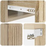 vidaXL Cabinet de chevet avec tiroir Chêne Sonoma 49 x 34 5 x 20 cm