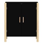 vidaXL Buffet Noir 62x38x70 cm Bois d'ingénierie