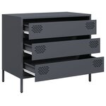 vidaXL Buffet anthracite 68x39x58 5 cm acier laminé à froid