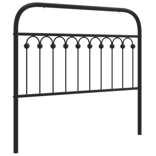 vidaXL Tête de lit métal noir 107 cm