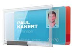 Pack 10 Porte-badge PUSHBOX DUO Carte 54 x 87 mm Transparent DURABLE