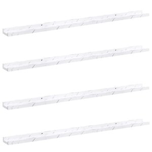 vidaXL Étagère Murale 4 pc Marbre blanc 115 x 9 x 3 cm