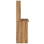 vidaXL Bureau avec étagères chêne artisanal Bois d'ingénierie