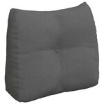 vidaXL Coussin de Dos Gris foncé 60 x 24 x 50 cm tissu