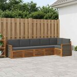 vidaXL Ensemble de canapé d'angle 5 Pièces Naturel et Anthracite