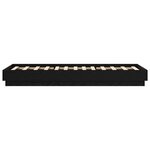 vidaXL Cadre de lit avec LED Chêne noir 80 x 200 cm Bois d'ingénierie