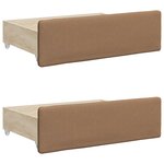 vidaXL Lit de jour avec lit gigogne et tiroirs cappuccino 90x200 cm