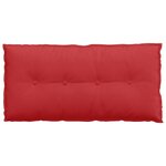 vidaXL Coussin de Dos Rouge 100 x 19 x 50 cm tissu